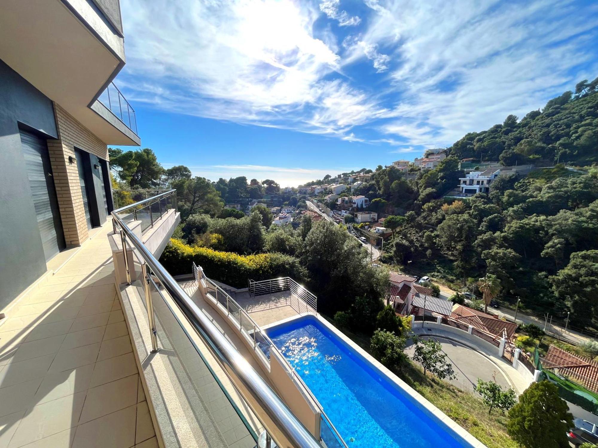 Villa De Lujo Con Vistas Al Mar Y Piscina Privada Santa Susanna Exterior photo